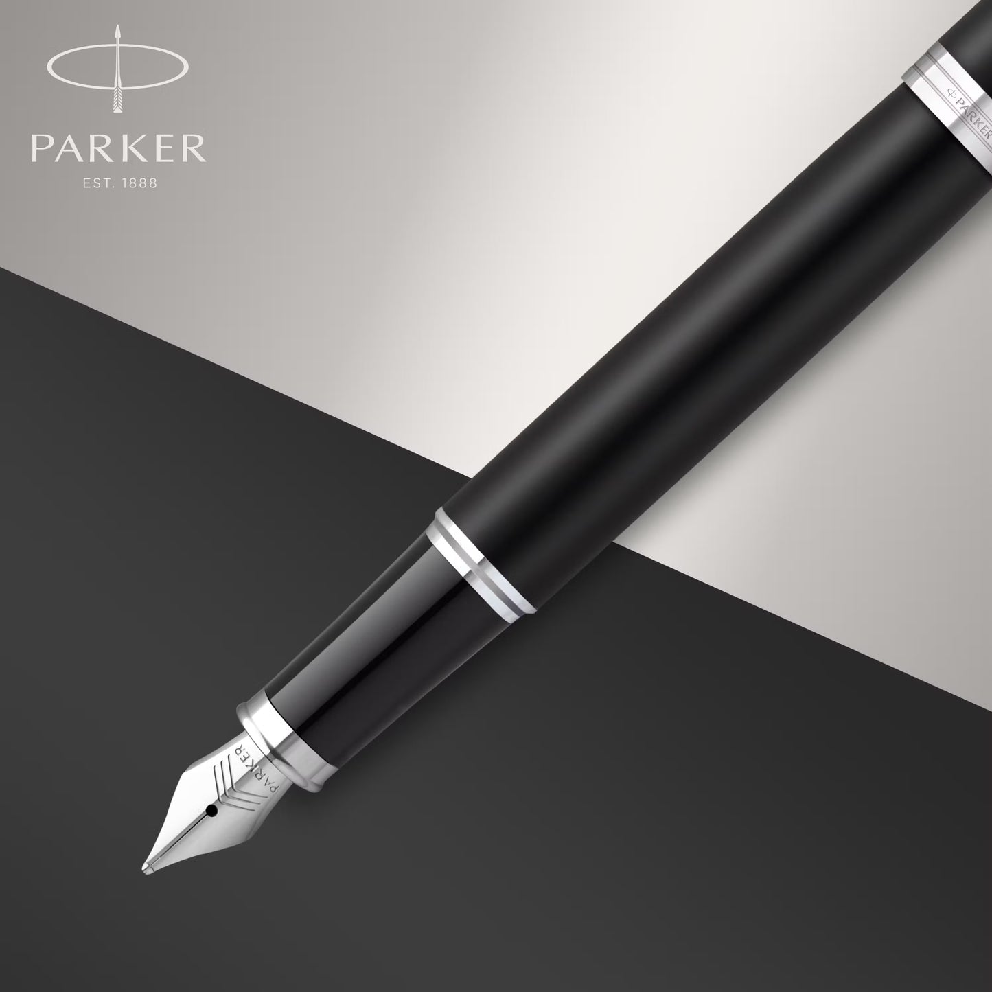 Parker IM Matte Black Chrome Trim Fountain Pen