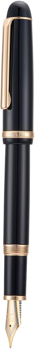 Jinhao X350 Black with Golden Clip Fountain Pen - Al Qalam