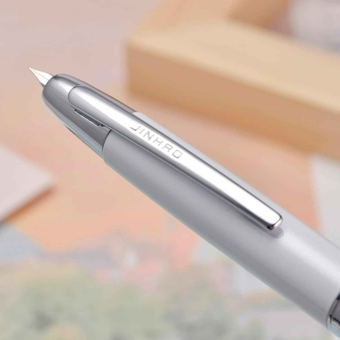 Jinhao 10 Press Capless Pearl White Fountain Pen
