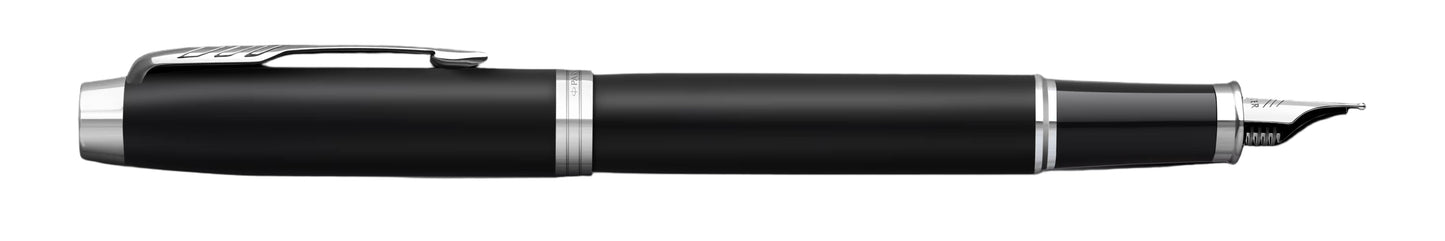 Parker IM Matte Black Chrome Trim Fountain Pen