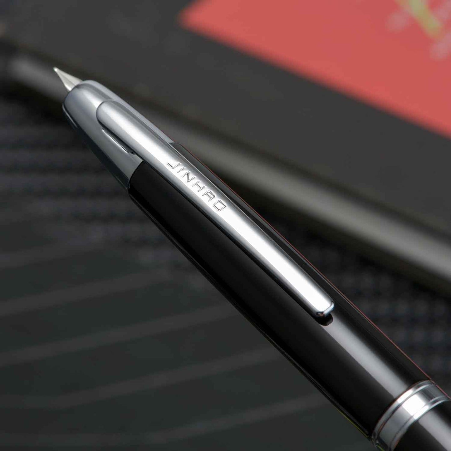 Jinhao 10 Press Capless Piano Black Fountain Pen