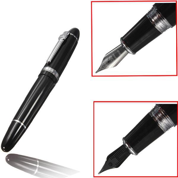 Jinhao 159 Black Chrome Trim Fountain Pen - Al Qalam