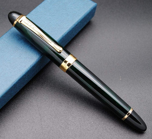 Jinhao X450 Green Ice Flowers Fountain Pen