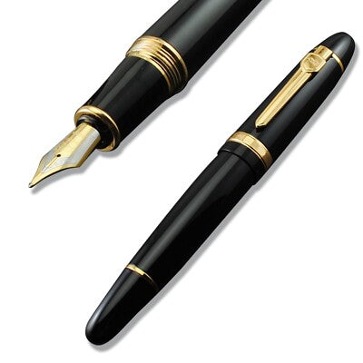 Jinhao 159 Black Gold Trim Fountain Pen - Al Qalam