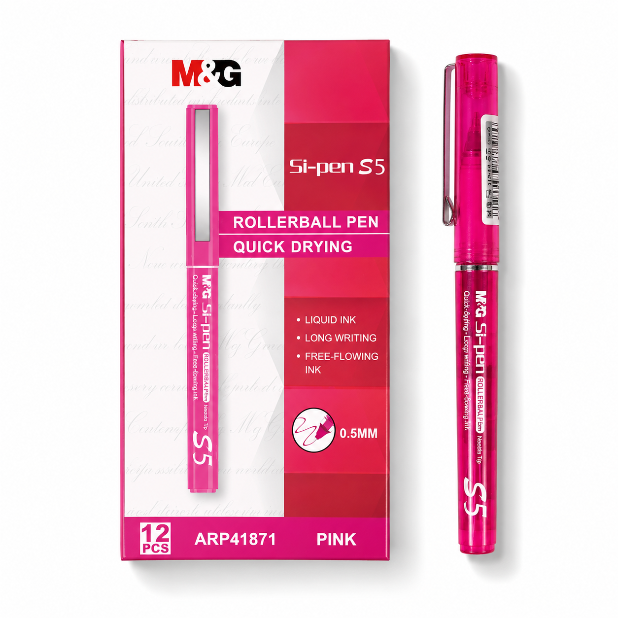 M&G Si-Pen S5 Roller Pen Pink