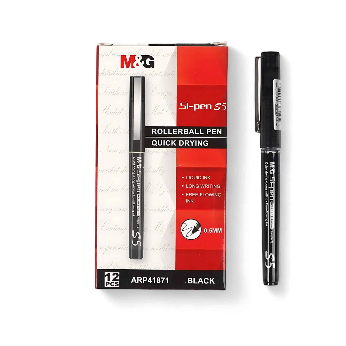 M&G Si-Pen S5 Roller Pen Black