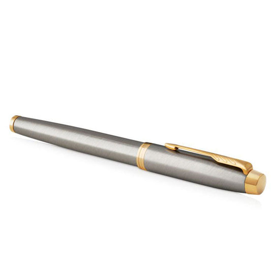 Parker IM Stainless Steel Gold Trim Fountain Pen