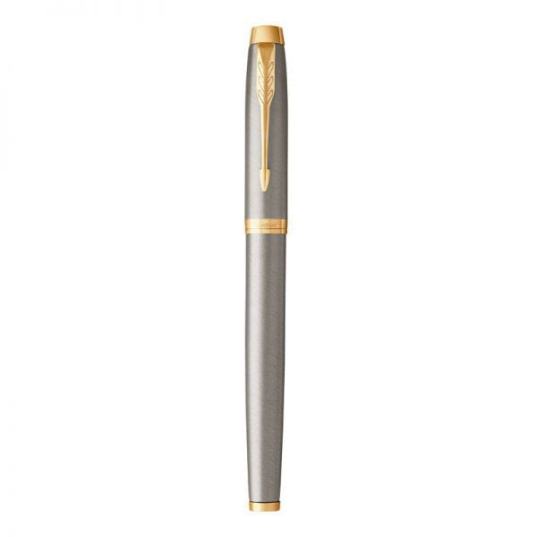Parker IM Stainless Steel Gold Trim Fountain Pen