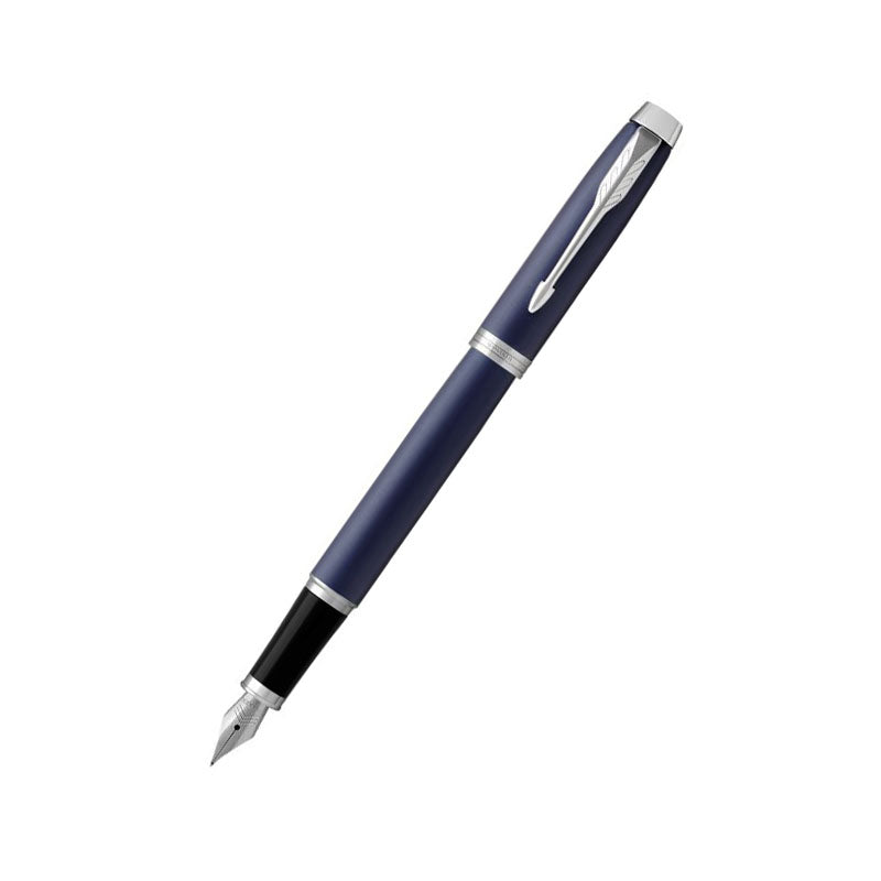 Parker IM Matte Blue Chrome Trim Fountain Pen