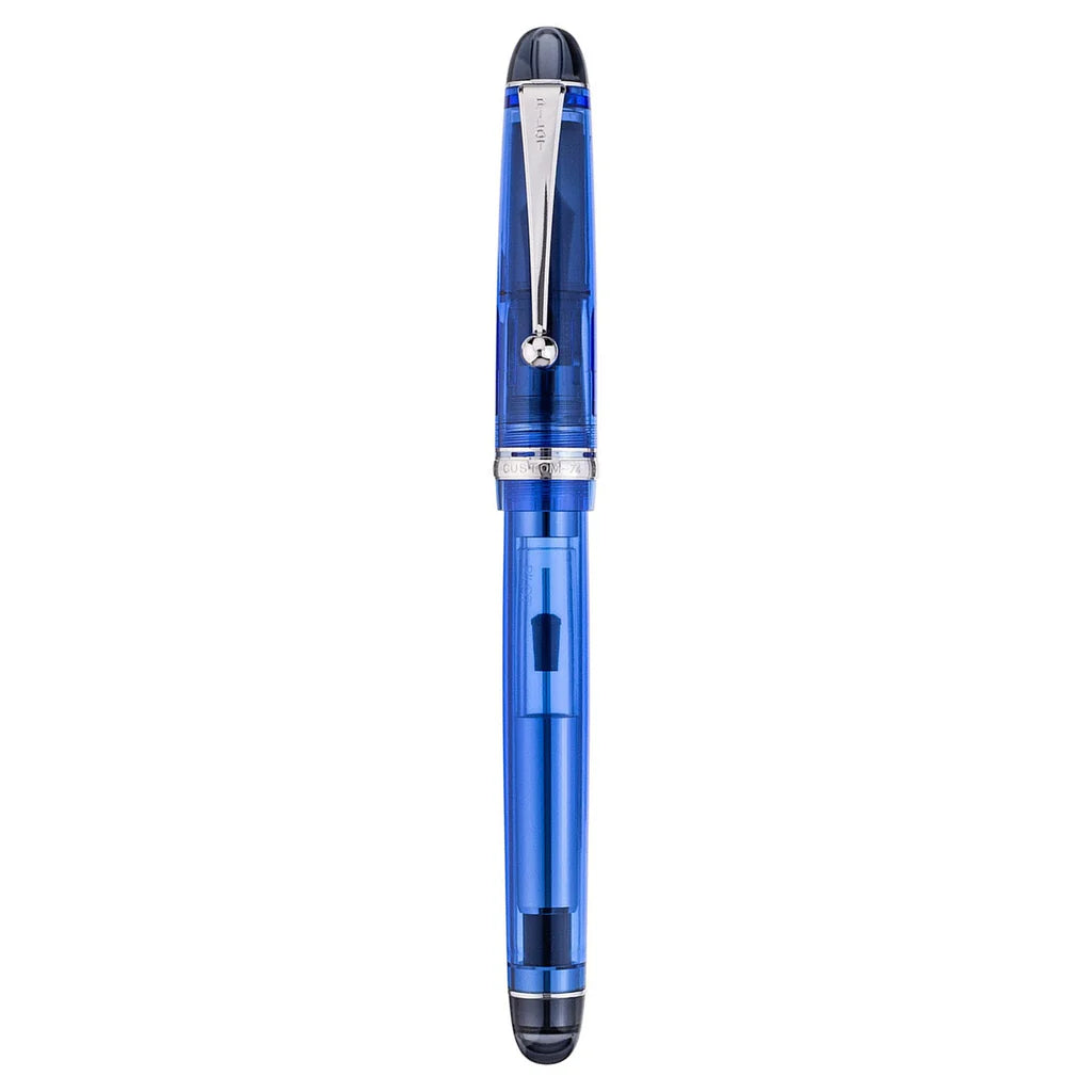 Pilot Custom 74 (M / B) Tinted Blue Fountain Pen - Al Qalam