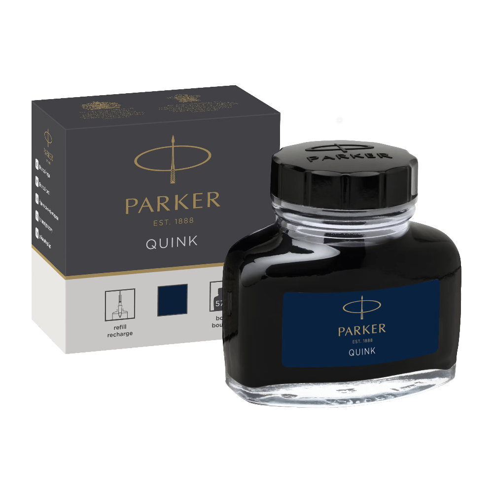 Parker Ink Bottle Blue Finish & Black Ink 50ml