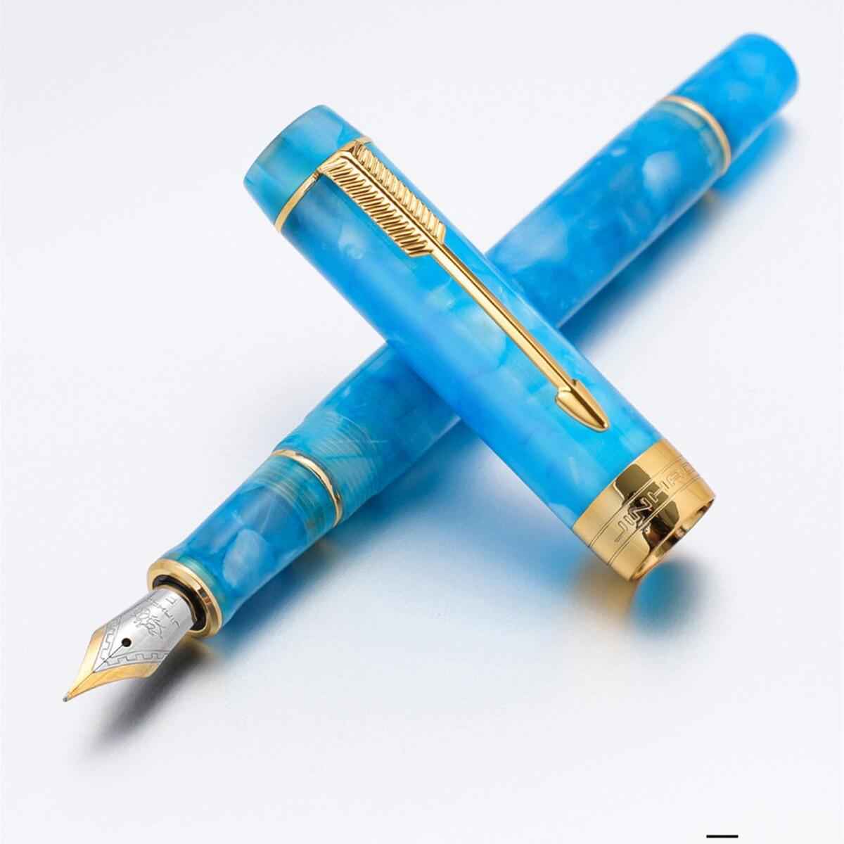 Jinhao Century 100 Sky Blue Marble Fountain Pen