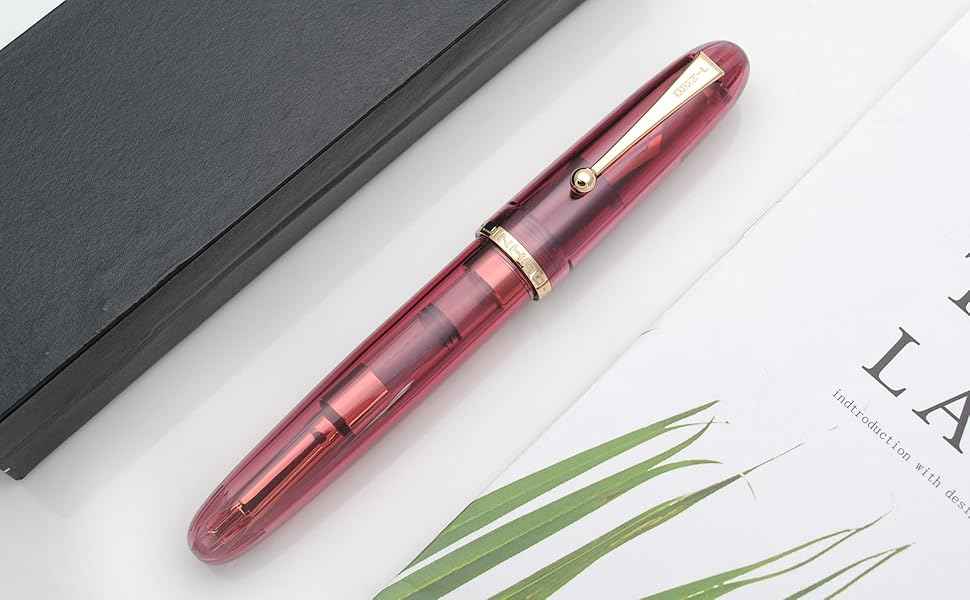 Jinhao 9019 Transparent Pink Fountain Pen