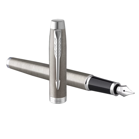 Parker IM Stainless Steel Chrome Trim Fountain Pen