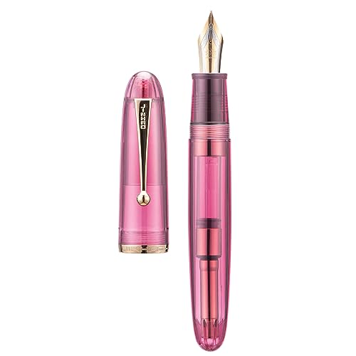 Jinhao 9019 Transparent Pink Fountain Pen - Al Qalam
