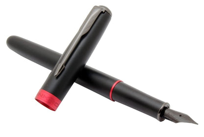 Jinhao 75 Metal Black Red Fountain Pen - Al Qalam