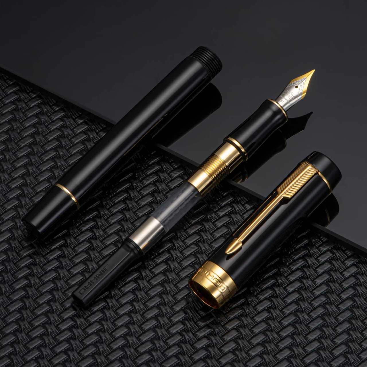 Jinhao Century 100 Fountain Pen Black - Fine - Al Qalam