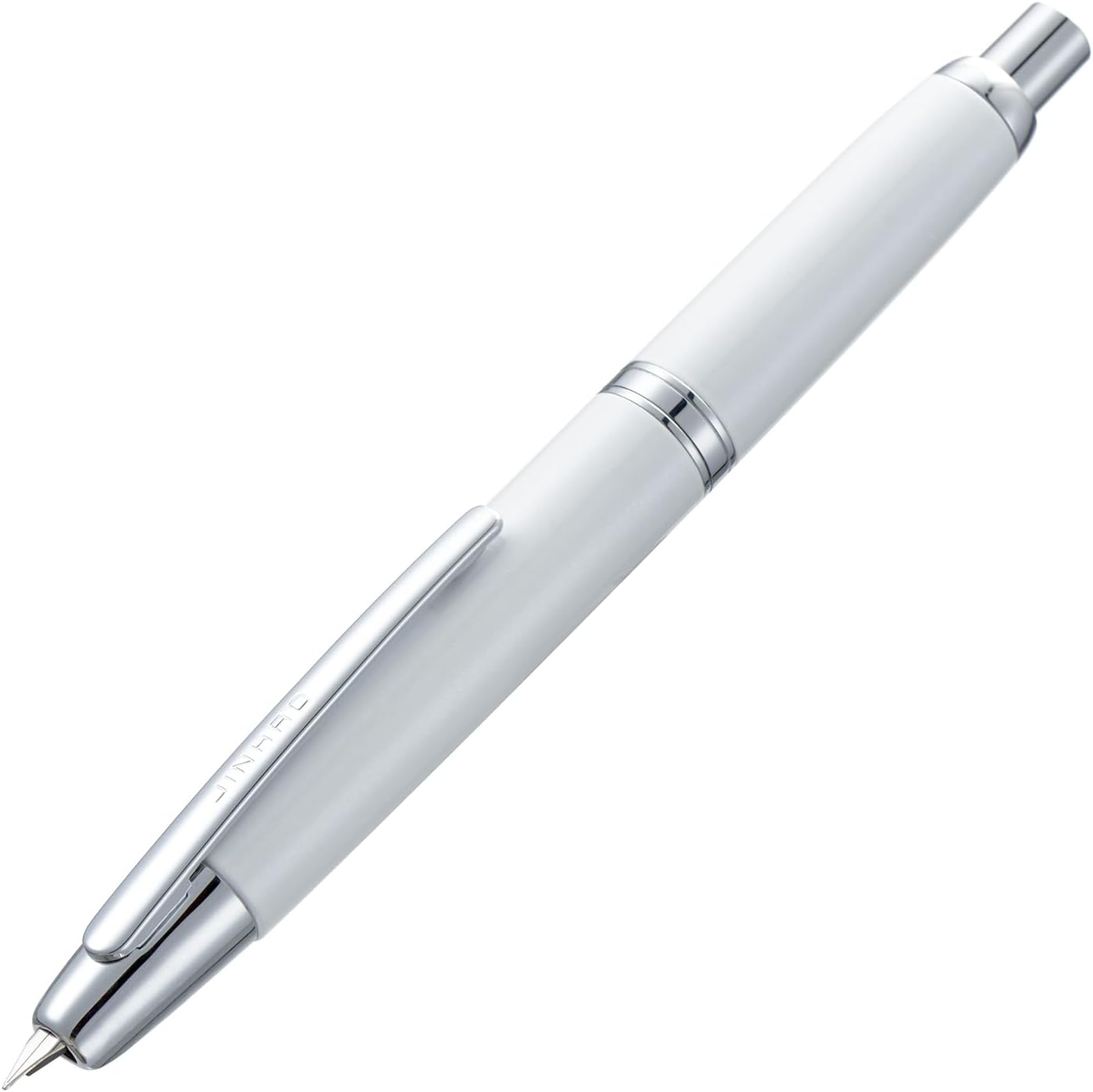 Jinhao 10 Press Capless Pearl White Fountain Pen - Al Qalam