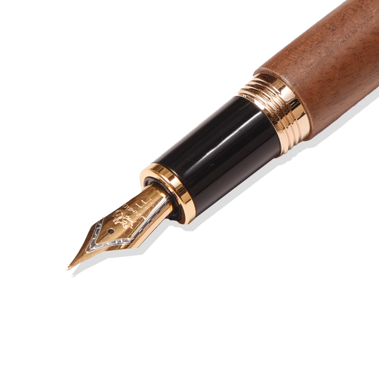 Jinhao 9056 Natural Walnut Wood Fountain Pen - Al Qalam