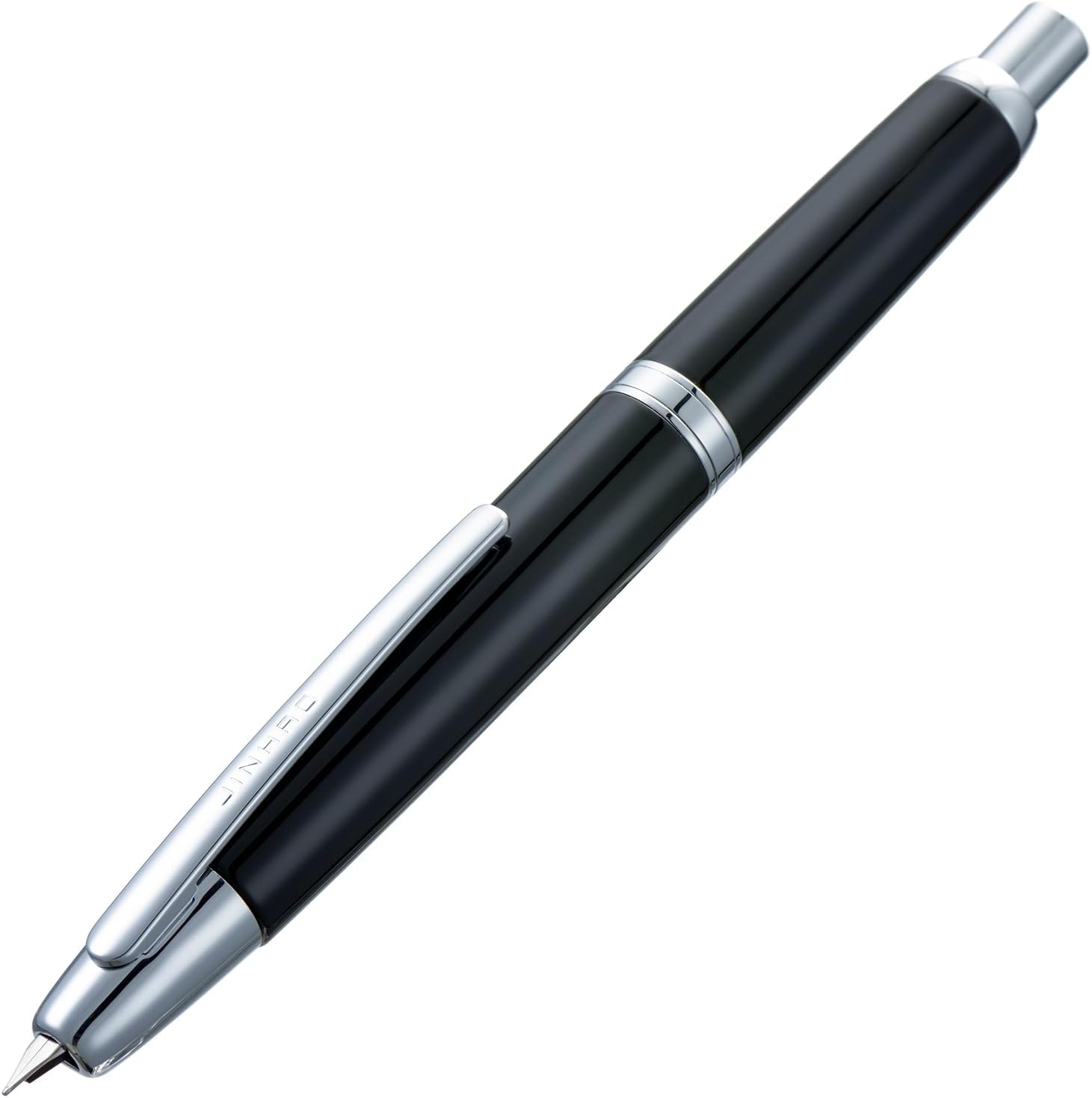 Jinhao 10 Press Capless Piano Black Fountain Pen - Al Qalam