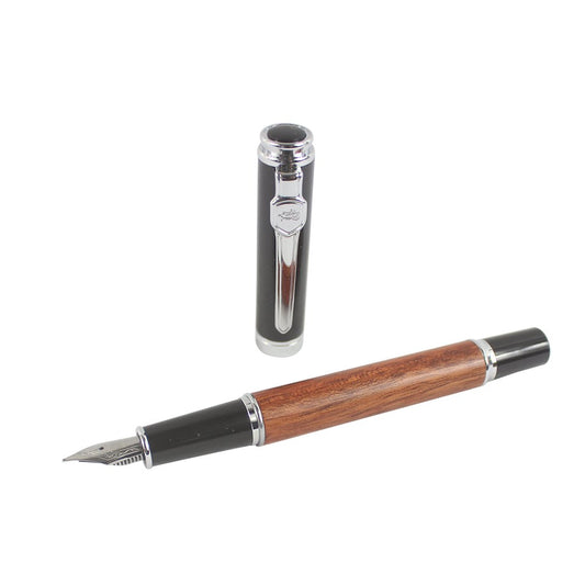 Jinhao 8802A Walnut Fountain Pen - Al Qalam