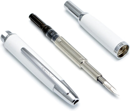 Jinhao 10 Press Capless Pearl White Fountain Pen - Al Qalam