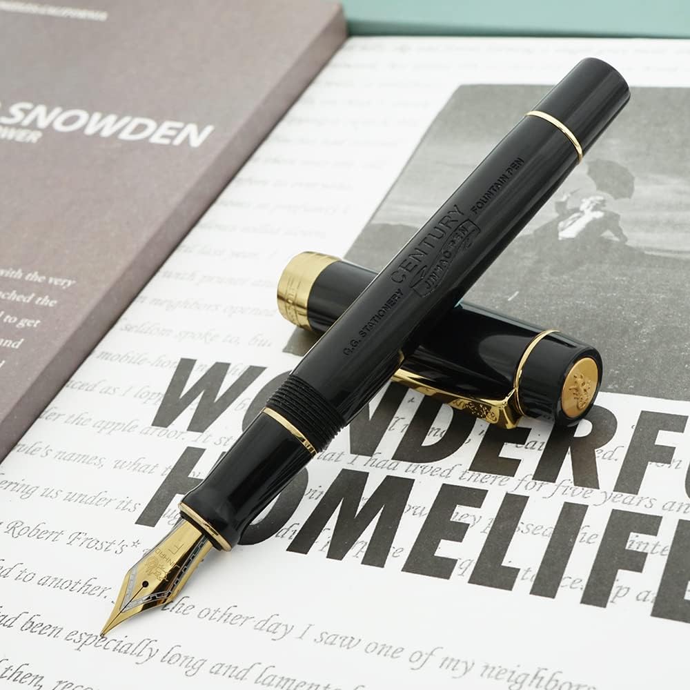 Jinhao Century 100 Fountain Pen Black - Fine - Al Qalam