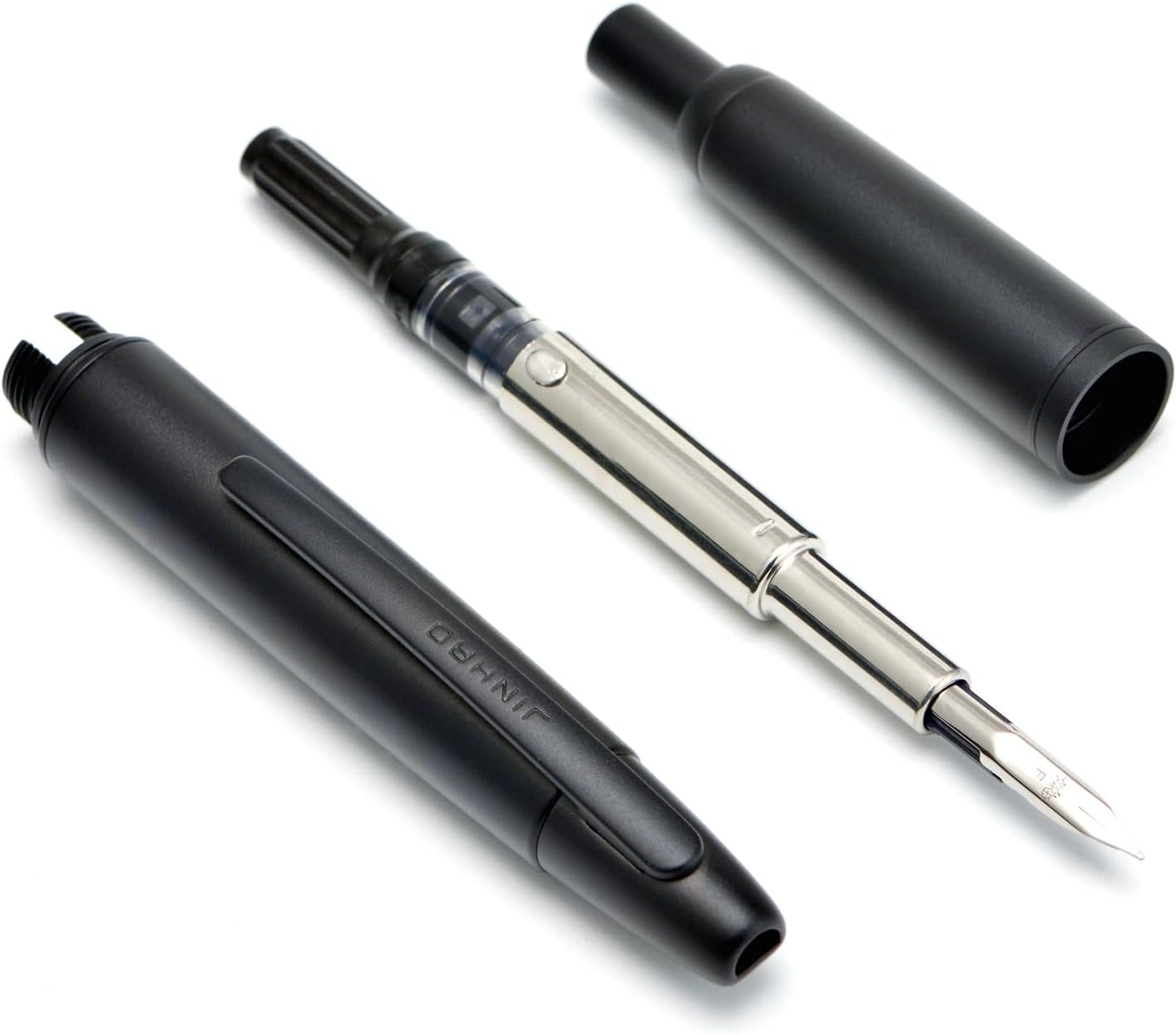 Jinhao 10 Press Capless Matte Black Fountain Pen - Al Qalam