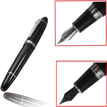 Jinhao 159 Black Chrome Trim Fountain Pen - Al Qalam