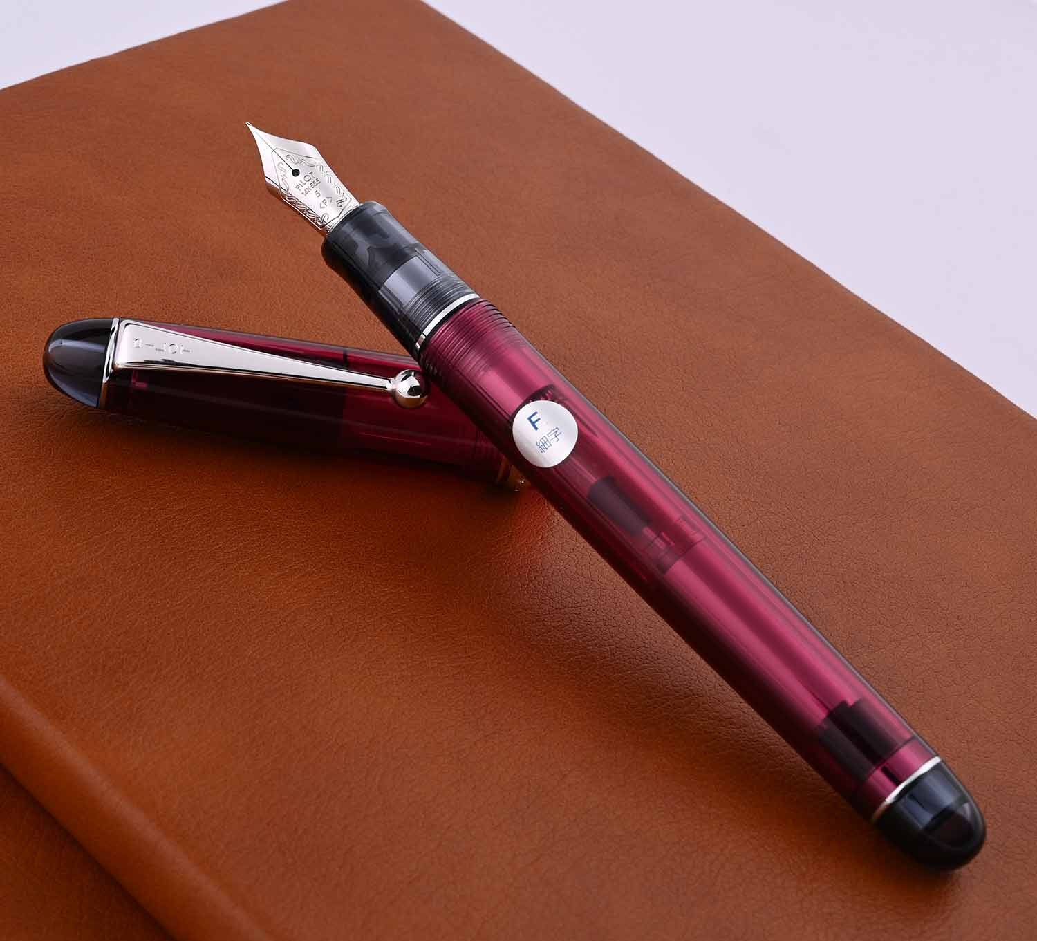 Pilot Custom 74 (M / B) Tinted Red Wine Fountain Pen - Al Qalam