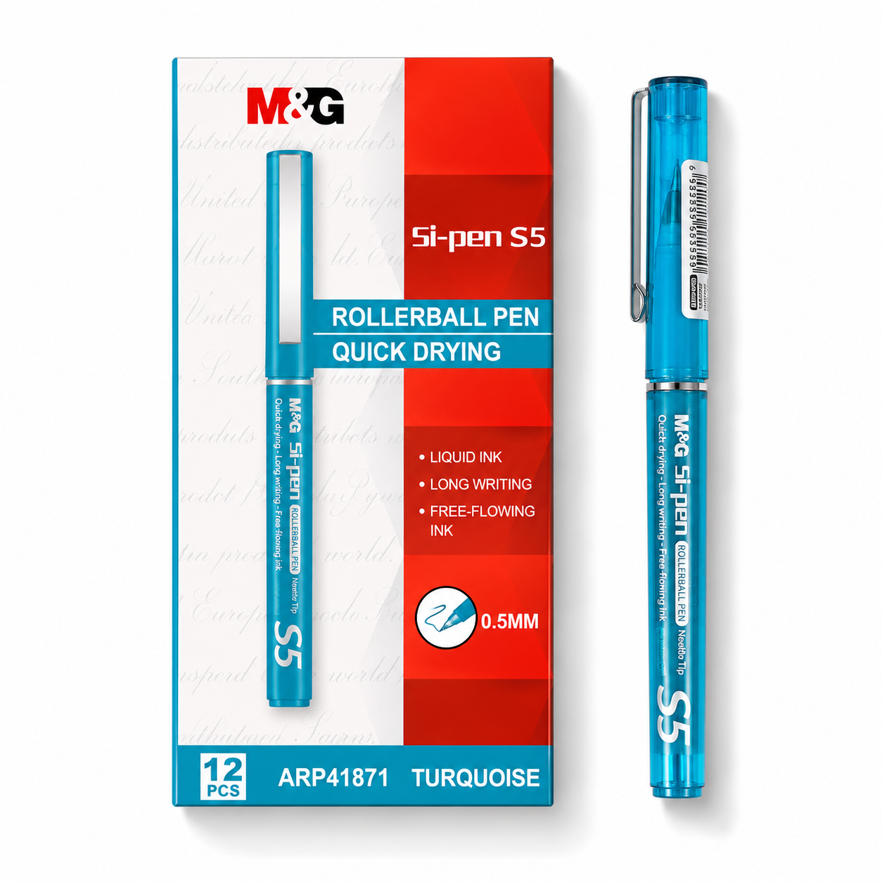 M&G Si-Pen S5 Roller Pen Turquoise
