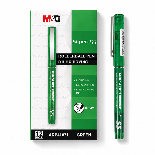 M&G Si-Pen S5 Roller Pen Green