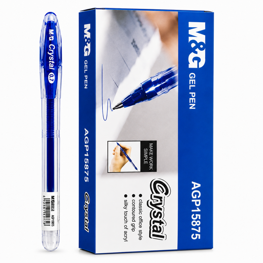 M&G Crystal Gel Pen 0.7mm Blue (12 Piece)