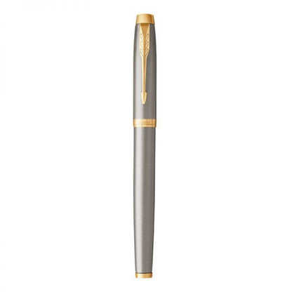 Parker IM Stainless Steel Gold Trim Fountain Pen