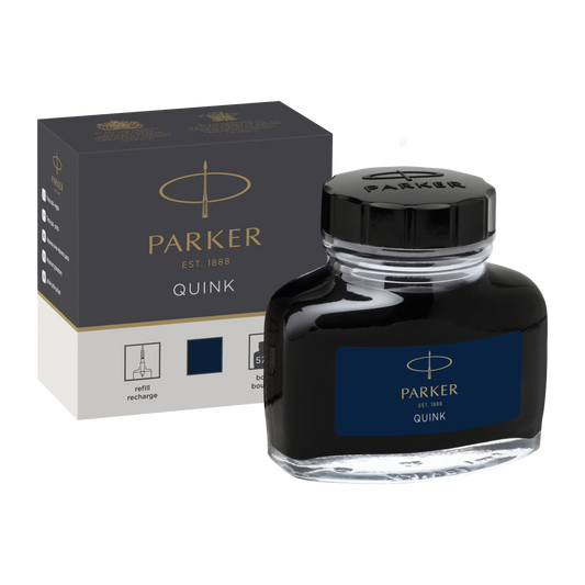 Parker Ink Bottle Blue Finish & Black Ink 50ml
