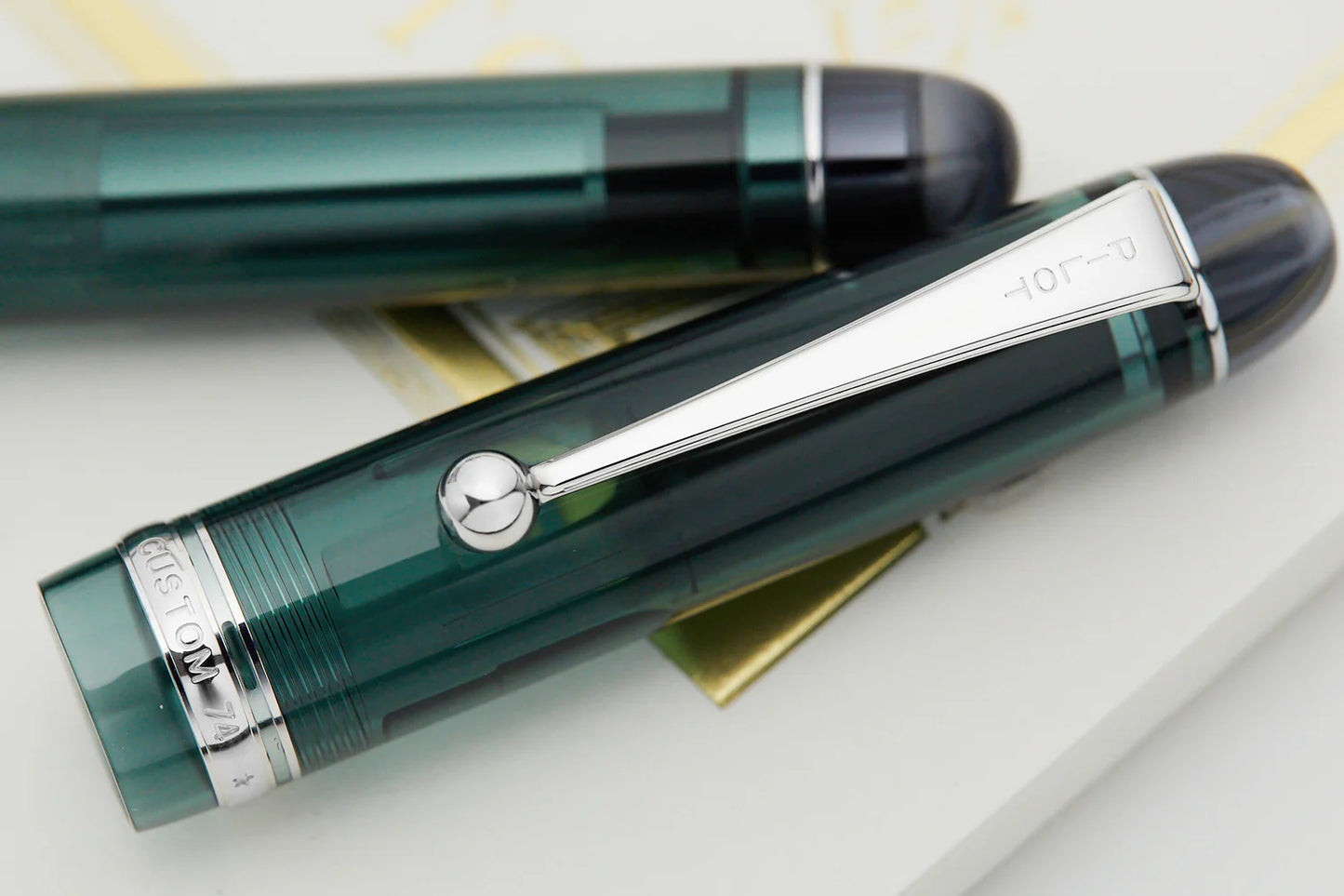 Pilot Custom 74 (M / B) Tinted Green Fountain Pen - Al Qalam