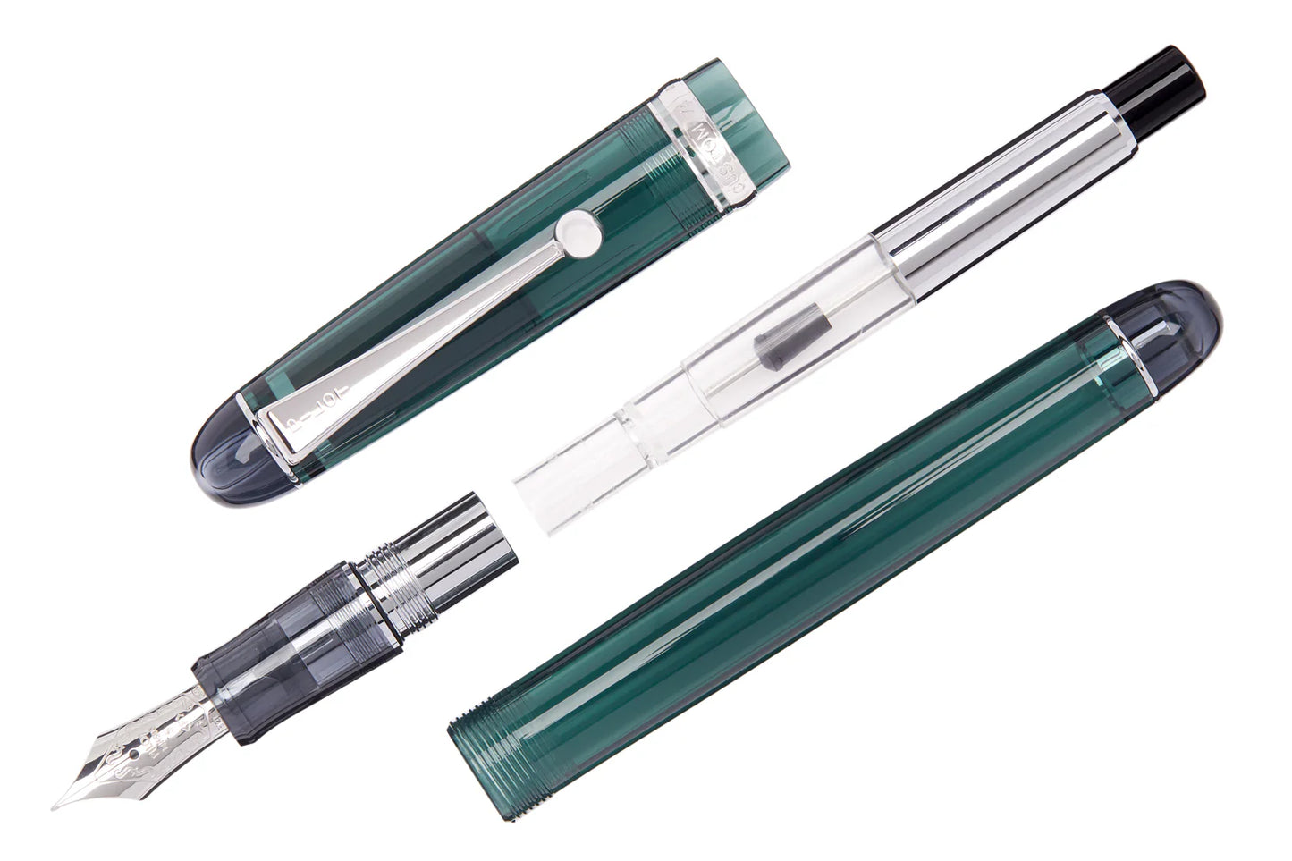 Pilot Custom 74 (M / B) Tinted Green Fountain Pen - Al Qalam