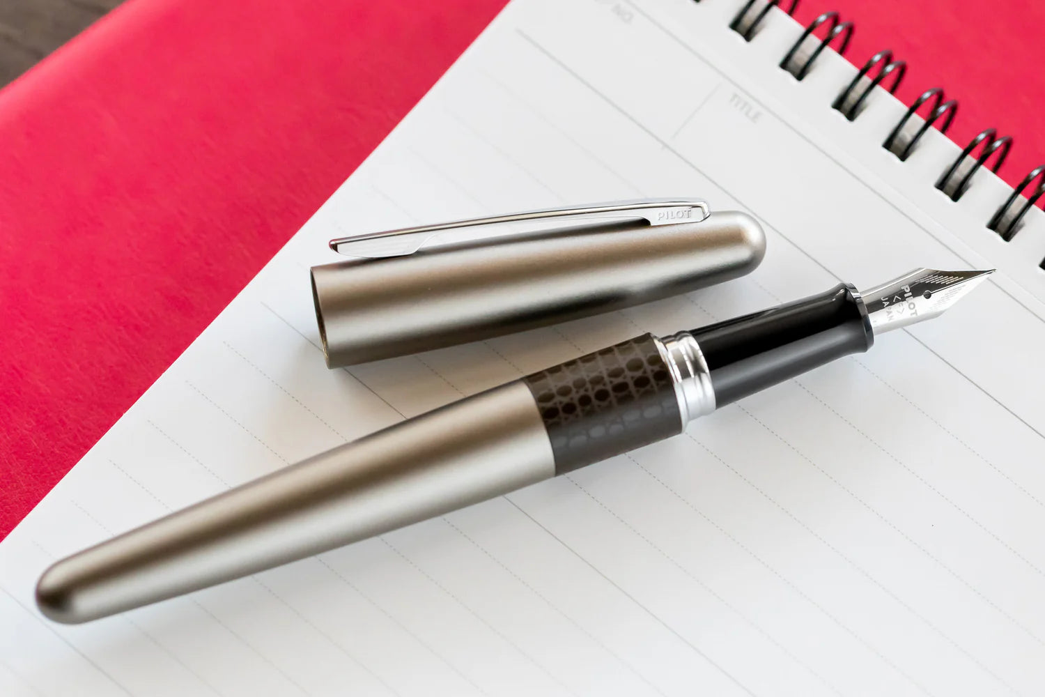 Pilot Fountain Pen Gunmetal Lizard MR 01 - Al Qalam