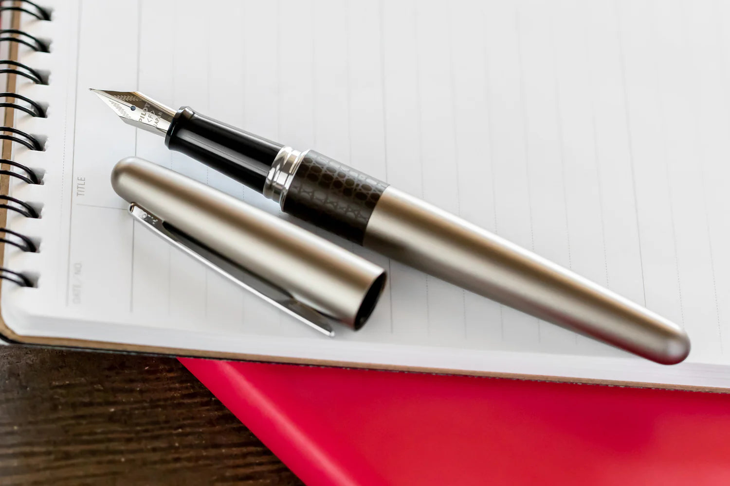 Pilot Fountain Pen Gunmetal Lizard MR 01 - Al Qalam
