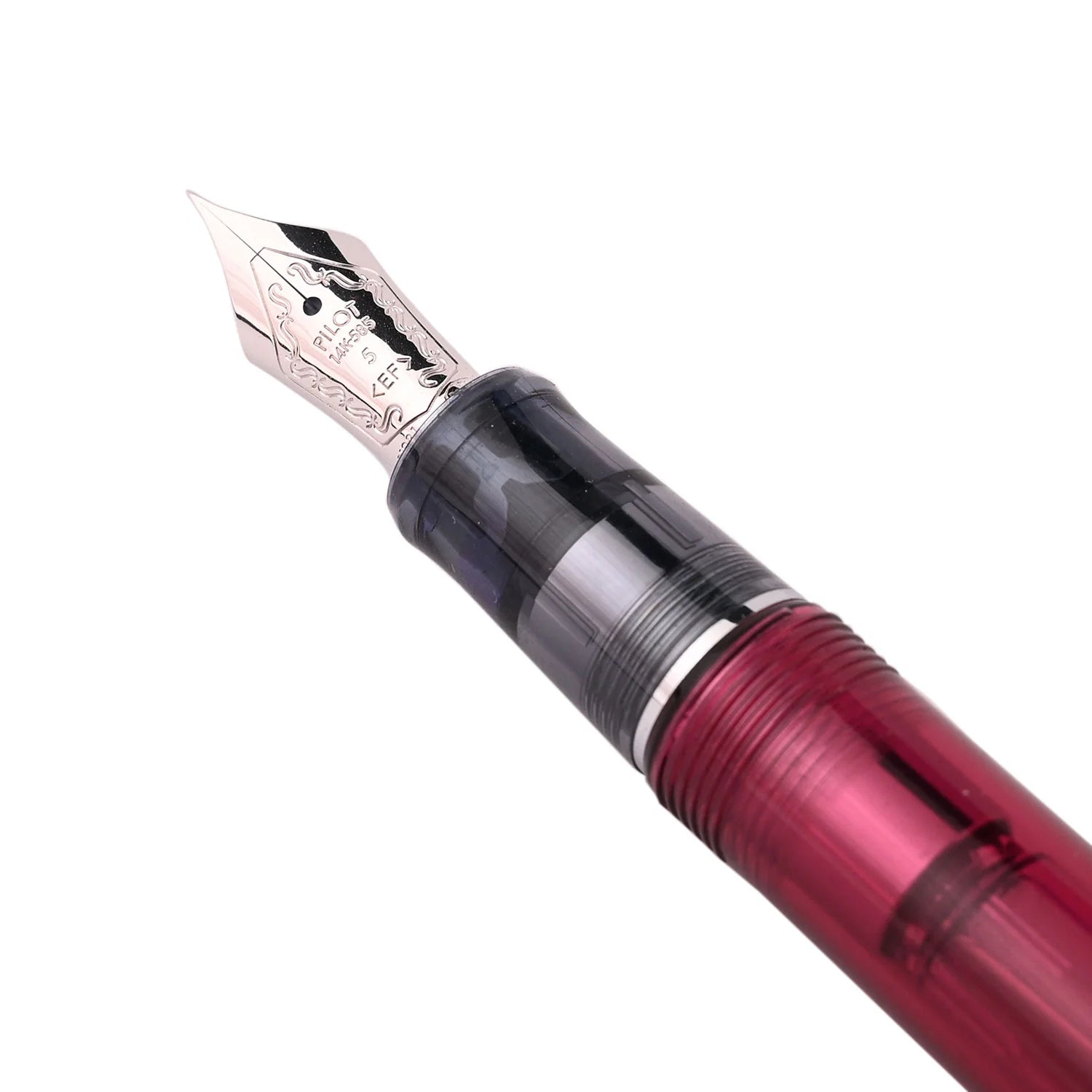 Pilot Custom 74 (M / B) Tinted Red Wine Fountain Pen - Al Qalam
