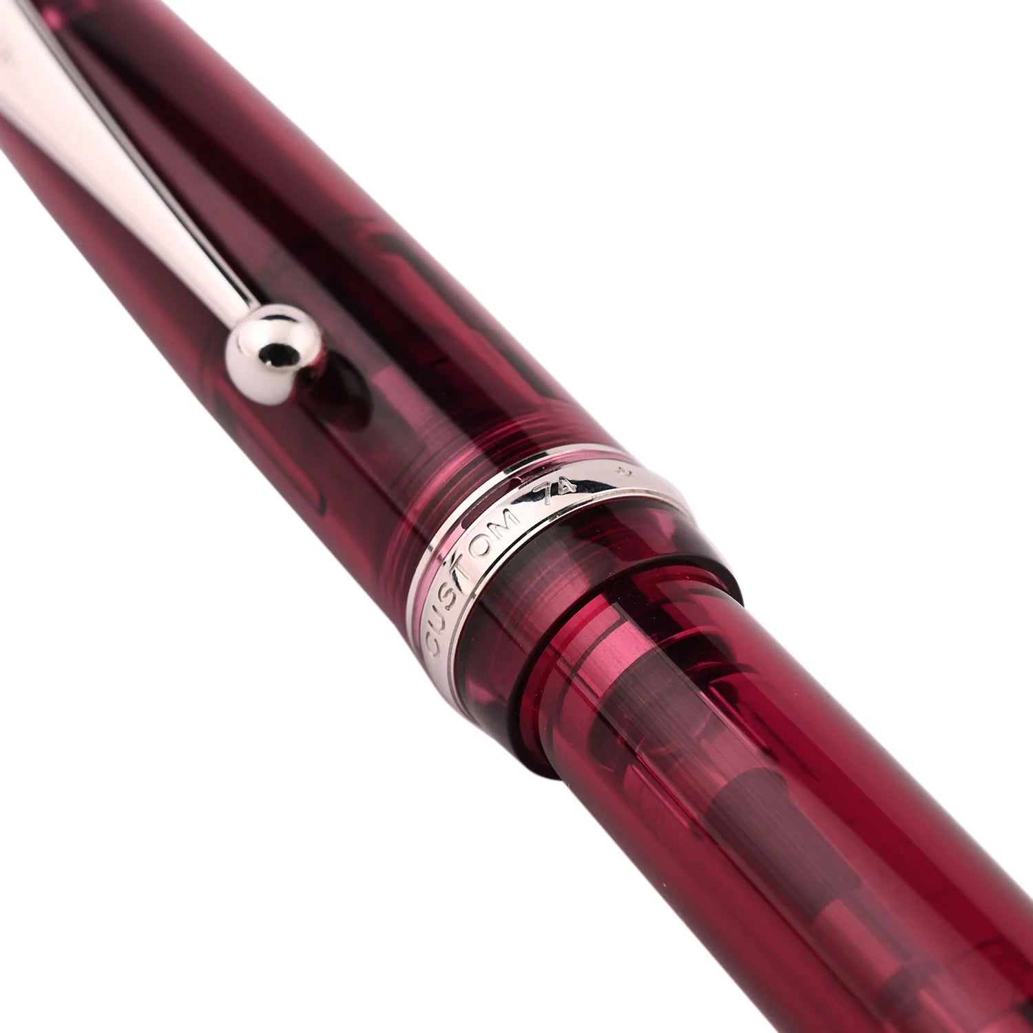 Pilot Custom 74 (M / B) Tinted Red Wine Fountain Pen - Al Qalam