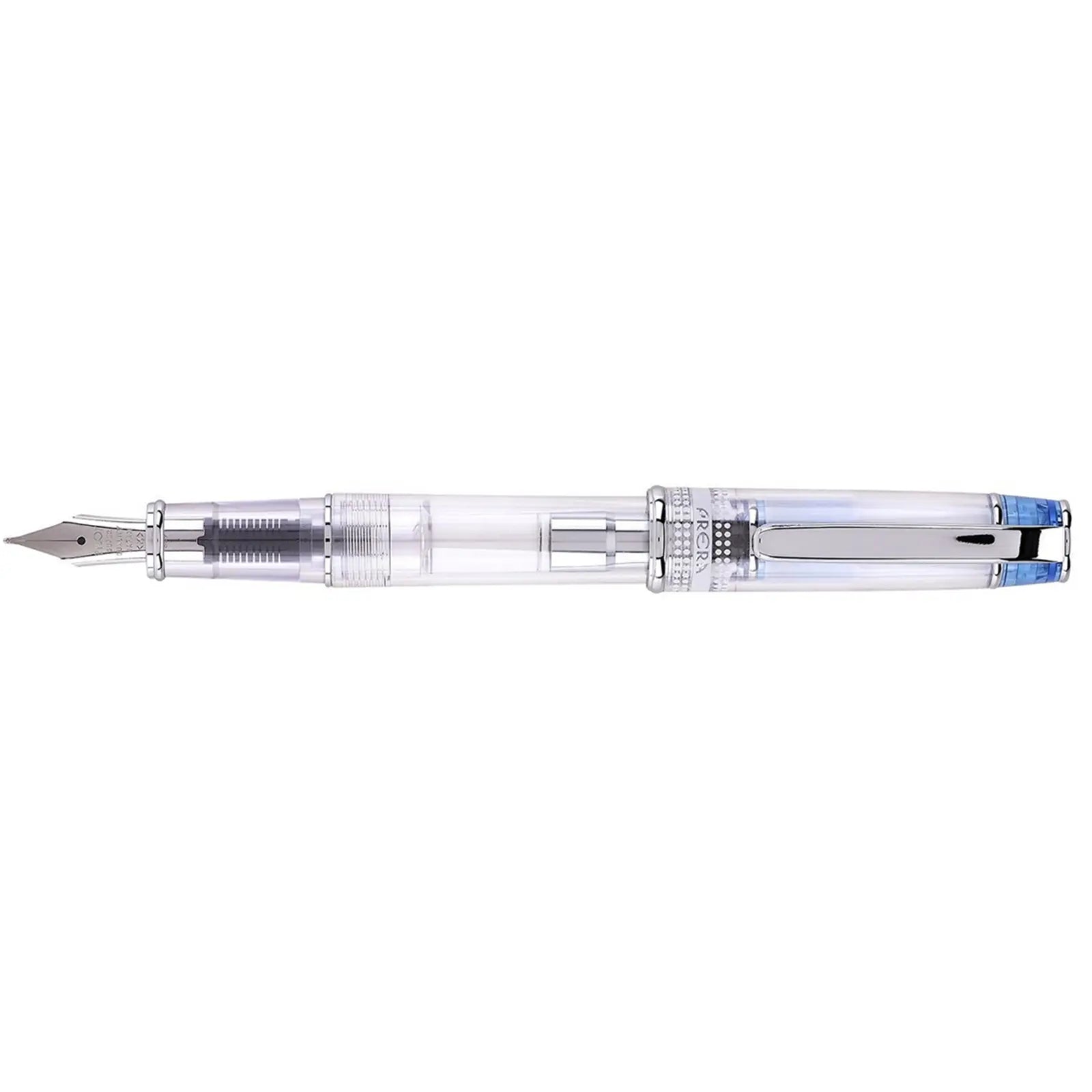 Prera Medium Fountain Pen Transparent Blue - Al Qalam