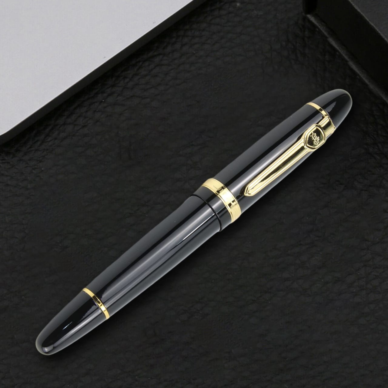 Jinhao 159 Black Gold Trim Fountain Pen - Al Qalam