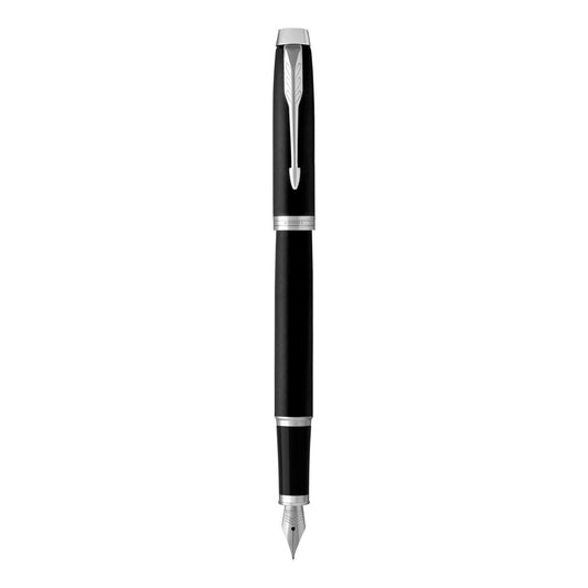 Parker IM Matte Black Chrome Trim Fountain Pen
