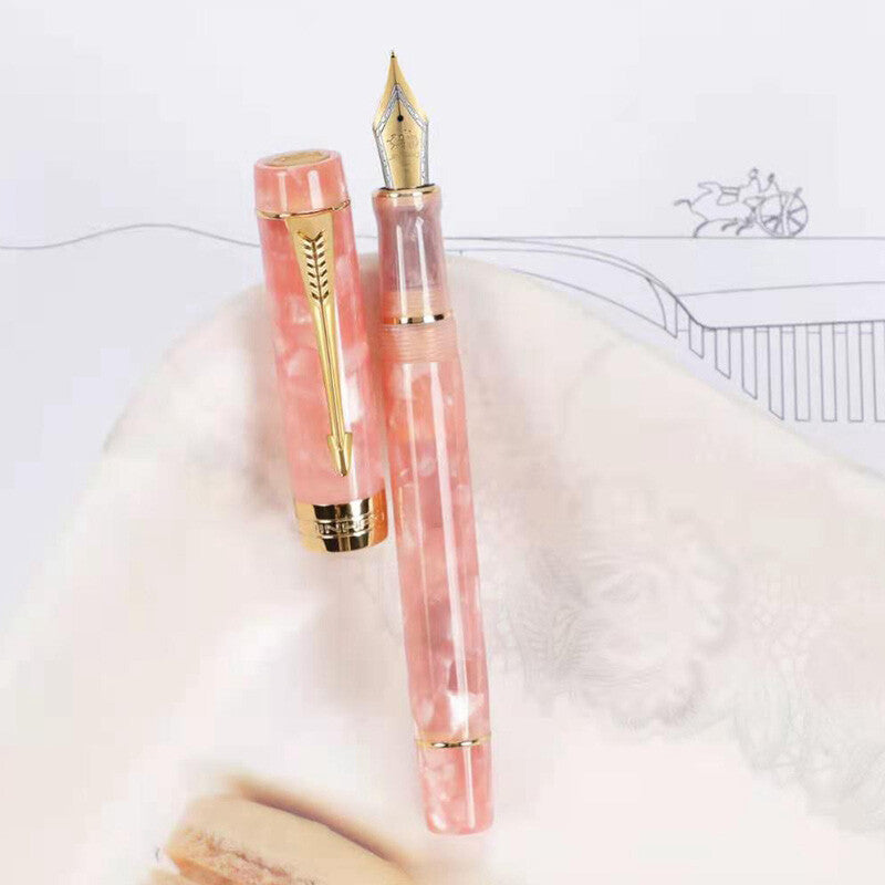 Jinhao Century 100 Pink Marble Fountain Pen - Al Qalam