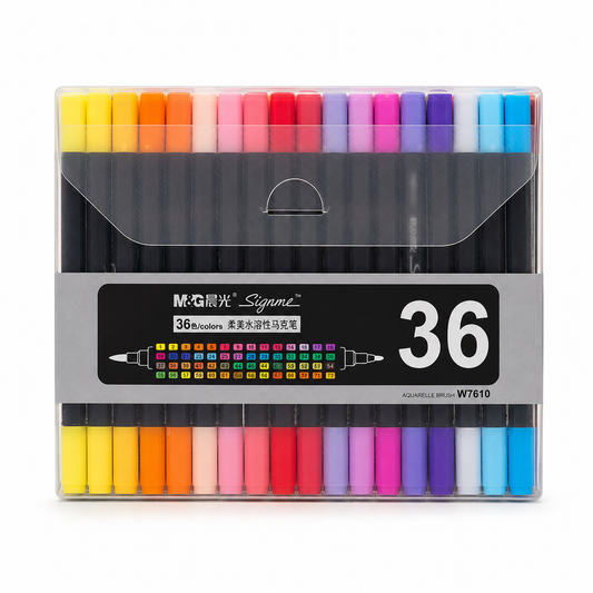 M&G Signme Professional Dual Tip Watercolor Brush Markers 36 Colors