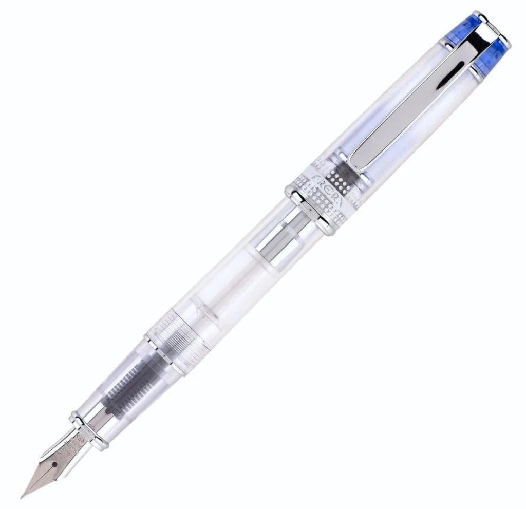 Prera Medium Fountain Pen Transparent Blue - Al Qalam