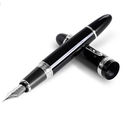 Jinhao 159 Black Chrome Trim Fountain Pen - Al Qalam